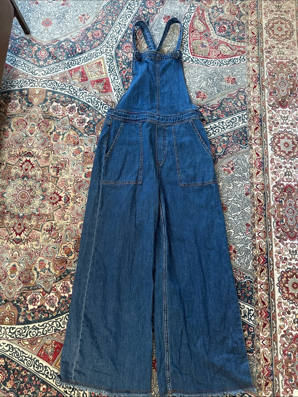 Current Air Wide-Leg Denim Overalls